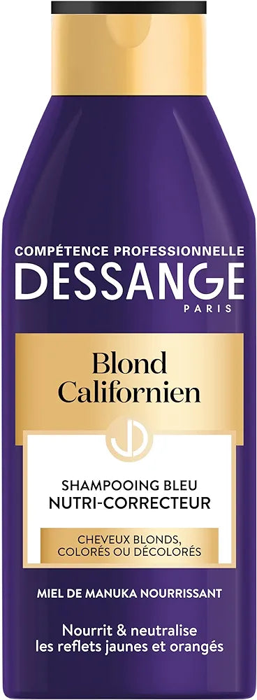 Dessange - Sampon Nutri-Corrector Albastru - Pentru Parul Vopsit sau Decolorat - Blond Californian - 250 ml
