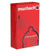 Muchacho *Stimolante* (Plăcere suplimentară) Prezervative italiene pentru plăcere cu nervuri 6 bucati